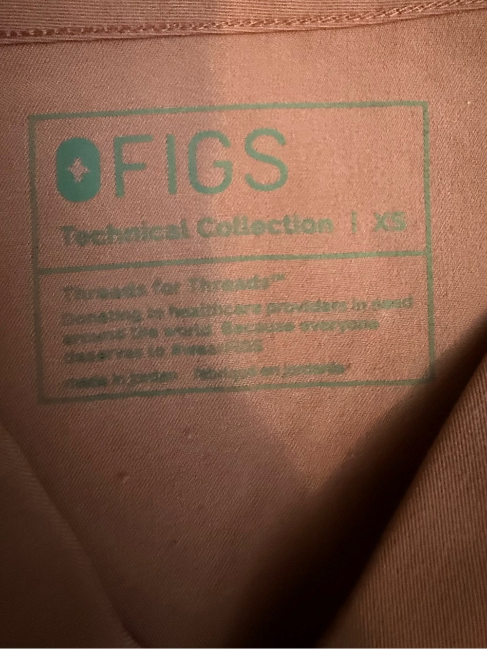 Figs V-Neck Scrub Top in Mauve - Picture 4 of 4